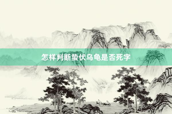 怎样判断蛰伏乌龟是否死字